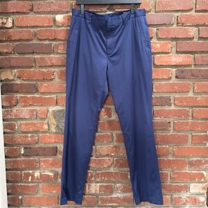Bonobos Monday Navy Blue Pants 34 X 32 Cotton Straight Leg Flat Front FLAW NOTED